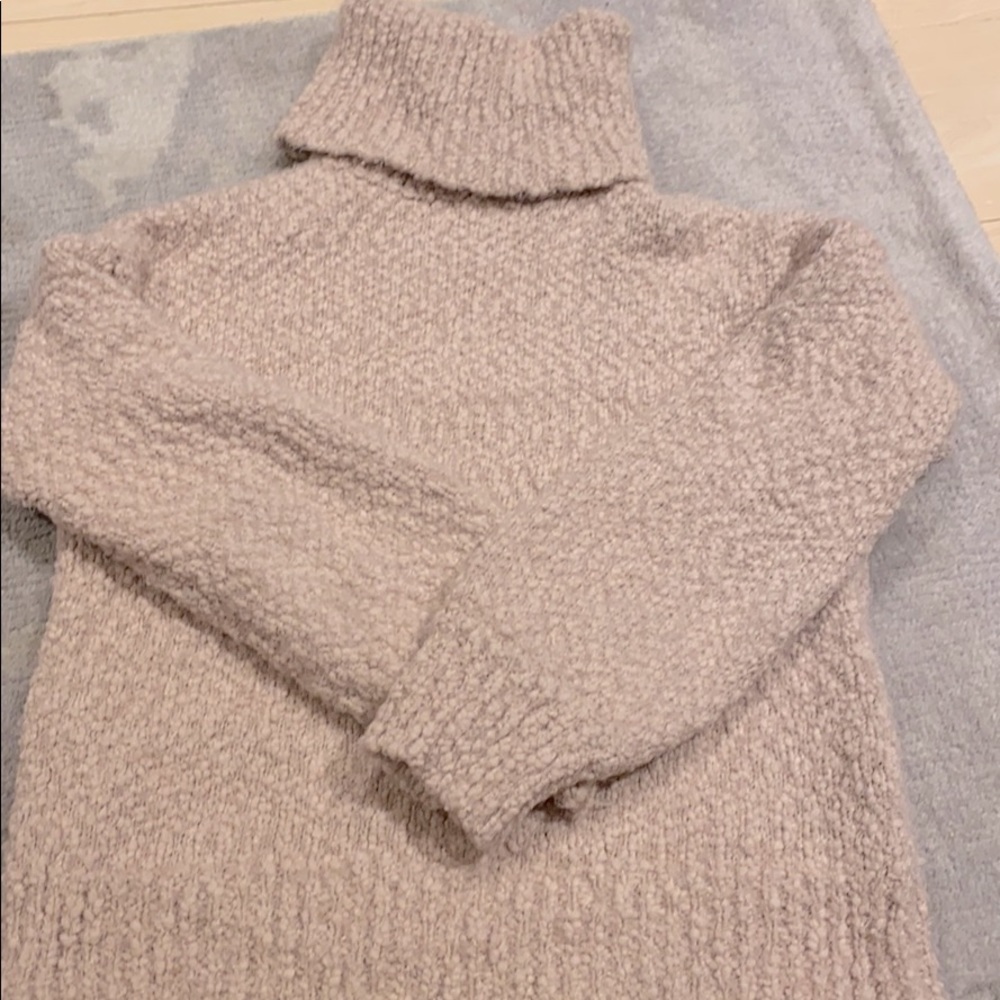 Adorable Popcorn Turtleneck Sweater